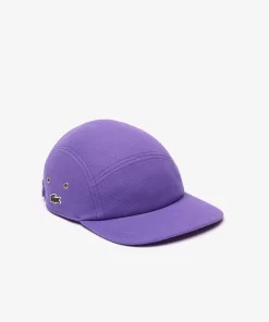 Lacoste Caps & Hüte>Unisex L!Ve Girolle Kappe Aus Baumwollpique Lila Sgi