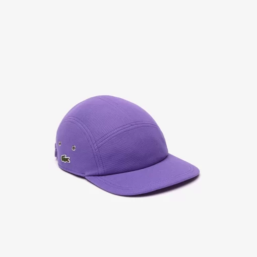 Lacoste Caps & Hüte>Unisex L!Ve Girolle Kappe Aus Baumwollpique Lila Sgi