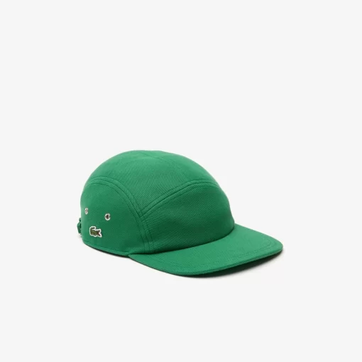 Lacoste Caps & Hüte>Unisex L!Ve Girolle Kappe Aus Baumwollpique Grun Cnq