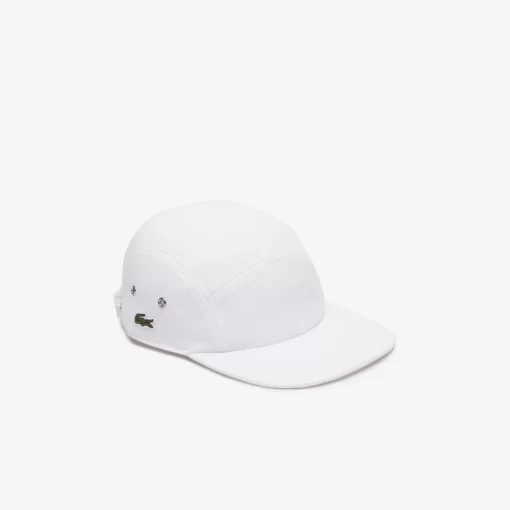 Lacoste Caps & Hüte>Unisex L!Ve Girolle Kappe Aus Baumwollpique Weis 001