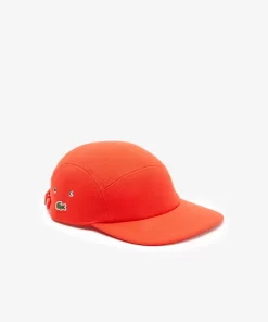 Lacoste Caps & Hüte>Unisex L!Ve Girolle Kappe Aus Baumwollpique Rot S5H