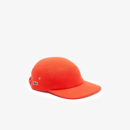 Lacoste Caps & Hüte>Unisex L!Ve Girolle Kappe Aus Baumwollpique Rot S5H