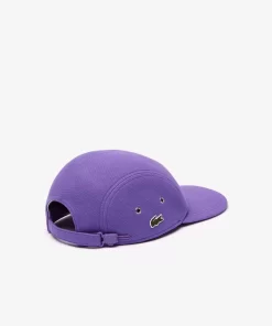 Lacoste Caps & Hüte>Unisex L!Ve Girolle Kappe Aus Baumwollpique Lila Sgi