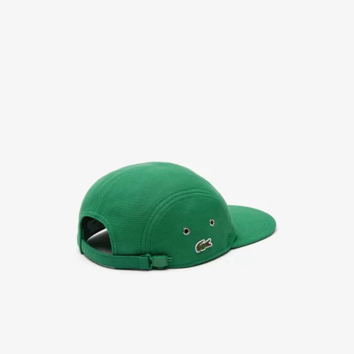 Lacoste Caps & Hüte>Unisex L!Ve Girolle Kappe Aus Baumwollpique Grun Cnq