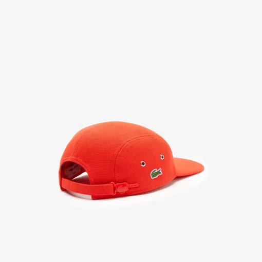 Lacoste Caps & Hüte>Unisex L!Ve Girolle Kappe Aus Baumwollpique Rot S5H