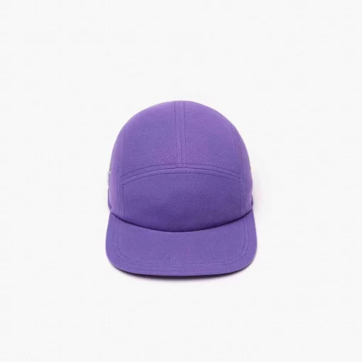 Lacoste Caps & Hüte>Unisex L!Ve Girolle Kappe Aus Baumwollpique Lila Sgi