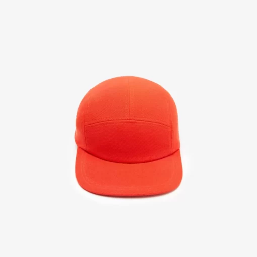 Lacoste Caps & Hüte>Unisex L!Ve Girolle Kappe Aus Baumwollpique Rot S5H