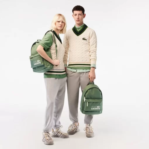 Lacoste Rucksäcke>Unisex Neocroc Rucksack Mit Kontrast-Aufdruck Frene Blanc L75