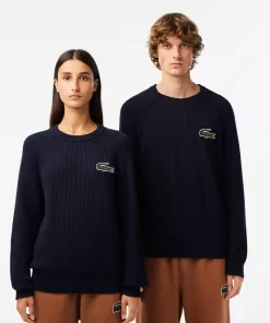 Lacoste Pullover>Unisex Pullover Aus Bio-Baumwolle Navy Blau 166