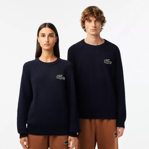 Lacoste Pullover>Unisex Pullover Aus Bio-Baumwolle Navy Blau 166