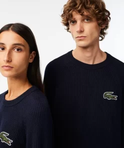 Lacoste Pullover>Unisex Pullover Aus Bio-Baumwolle Navy Blau 166