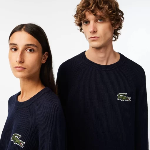 Lacoste Pullover>Unisex Pullover Aus Bio-Baumwolle Navy Blau 166