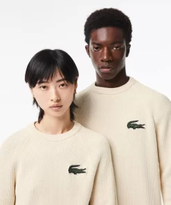 Lacoste Pullover>Unisex Pullover Aus Bio-Baumwolle Creme Xfj