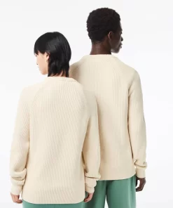 Lacoste Pullover>Unisex Pullover Aus Bio-Baumwolle Creme Xfj