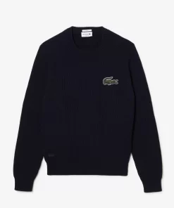 Lacoste Pullover>Unisex Pullover Aus Bio-Baumwolle Navy Blau 166