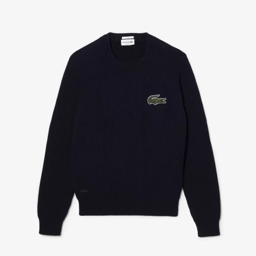 Lacoste Pullover>Unisex Pullover Aus Bio-Baumwolle Navy Blau 166