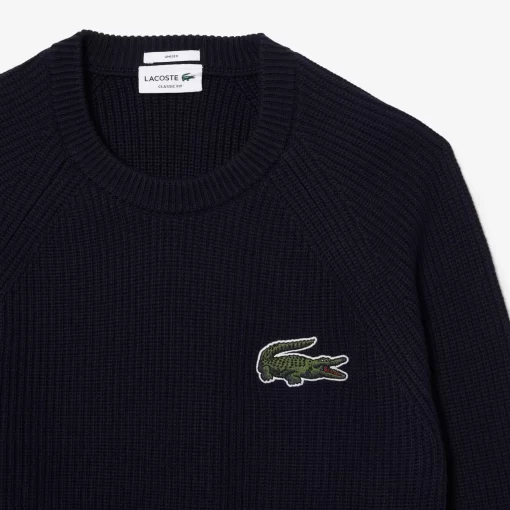 Lacoste Pullover>Unisex Pullover Aus Bio-Baumwolle Navy Blau 166