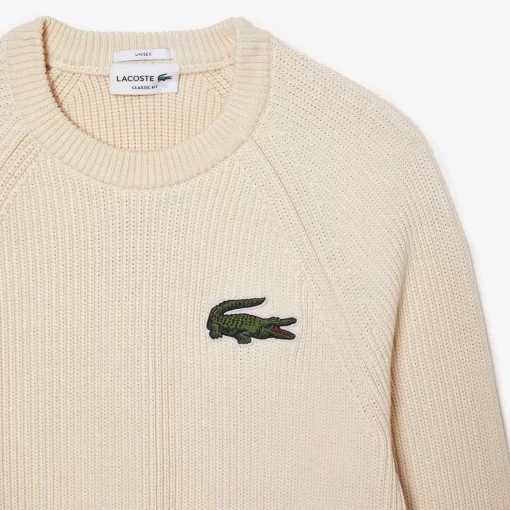 Lacoste Pullover>Unisex Pullover Aus Bio-Baumwolle Creme Xfj