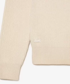 Lacoste Pullover>Unisex Pullover Aus Bio-Baumwolle Creme Xfj