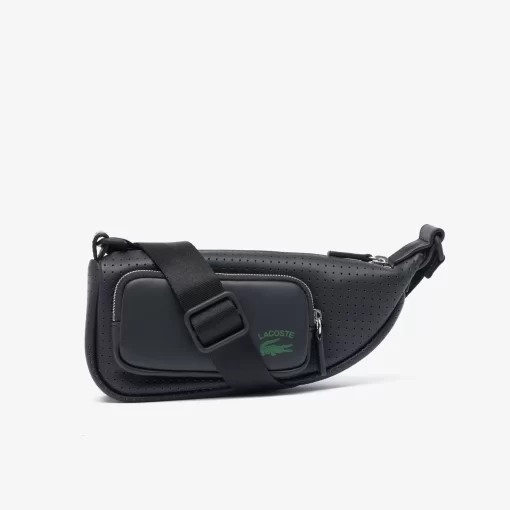 Lacoste Crossbody Taschen>Unisex Schultertasche Perforiert - Klein Black 000