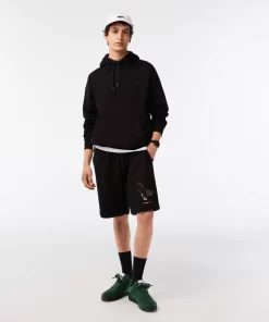 Lacoste Hosen & Shorts>Unisex X Netflix Fleece-Shorts Aus Bio-Baumwolle Schwarz 031