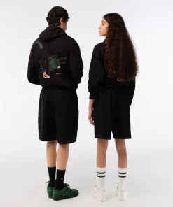 Lacoste Hosen & Shorts>Unisex X Netflix Fleece-Shorts Aus Bio-Baumwolle Schwarz 031