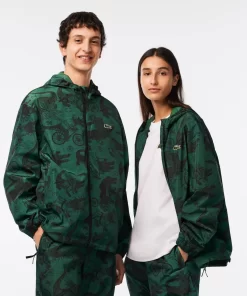 Lacoste Jacken & Mäntel>Unisex X Netflix Kapuzenjacke Mit Aufdruck Weis C50