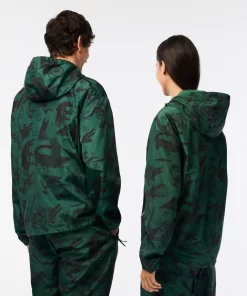 Lacoste Jacken & Mäntel>Unisex X Netflix Kapuzenjacke Mit Aufdruck Weis C50