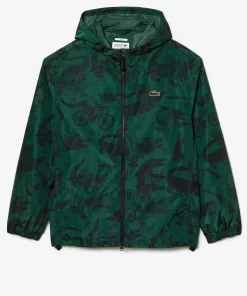 Lacoste Jacken & Mäntel>Unisex X Netflix Kapuzenjacke Mit Aufdruck Weis C50