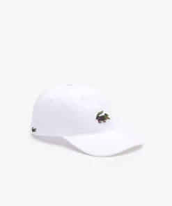 Lacoste Caps & Hüte>Unisex X Netflix Krokodil-Kappe Weis Vif