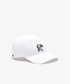 Lacoste Caps & Hüte>Unisex X Netflix Krokodil-Kappe Weis Viq