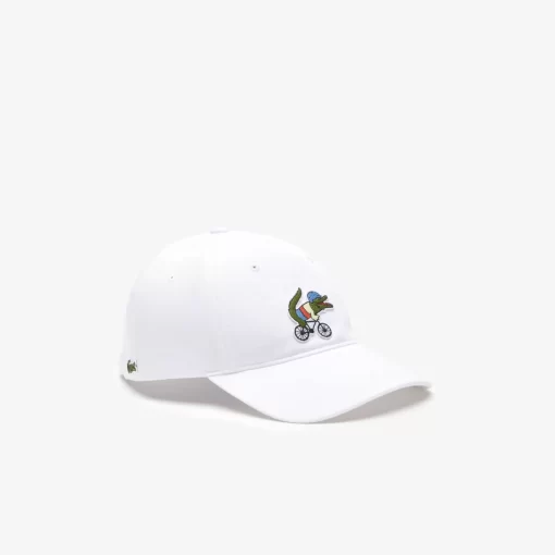 Lacoste Caps & Hüte>Unisex X Netflix Krokodil-Kappe Weis Viq