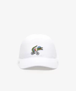 Lacoste Caps & Hüte>Unisex X Netflix Krokodil-Kappe Weis Viq