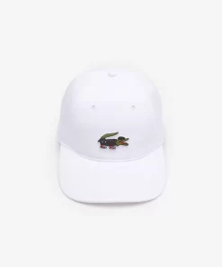 Lacoste Caps & Hüte>Unisex X Netflix Krokodil-Kappe Weis Vif