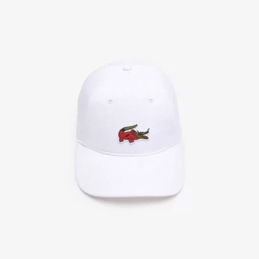 Lacoste Caps & Hüte>Unisex X Netflix Krokodil-Kappe Weis Vim