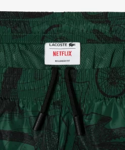 Lacoste Hosen & Shorts>Unisex X Netflix Trainingshose Mit Aufdruck Weis C50