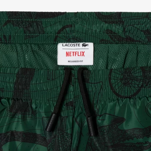 Lacoste Hosen & Shorts>Unisex X Netflix Trainingshose Mit Aufdruck Weis C50