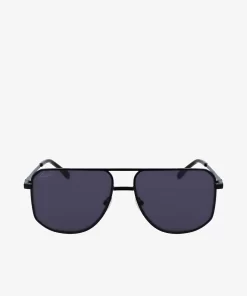 Lacoste Sonnenbrillen>Unisex Signature 101 Sonnenbrille Aus Metall Matte Black 002