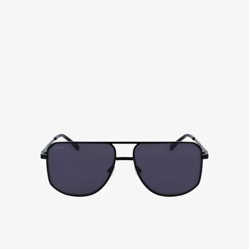 Lacoste Sonnenbrillen>Unisex Signature 101 Sonnenbrille Aus Metall Matte Black 002