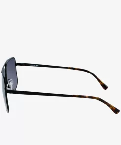 Lacoste Sonnenbrillen>Unisex Signature 101 Sonnenbrille Aus Metall Matte Black 002