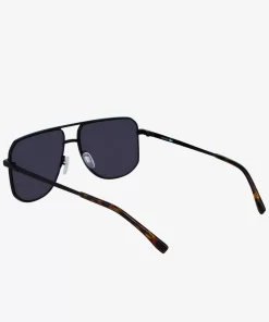 Lacoste Sonnenbrillen>Unisex Signature 101 Sonnenbrille Aus Metall Matte Black 002