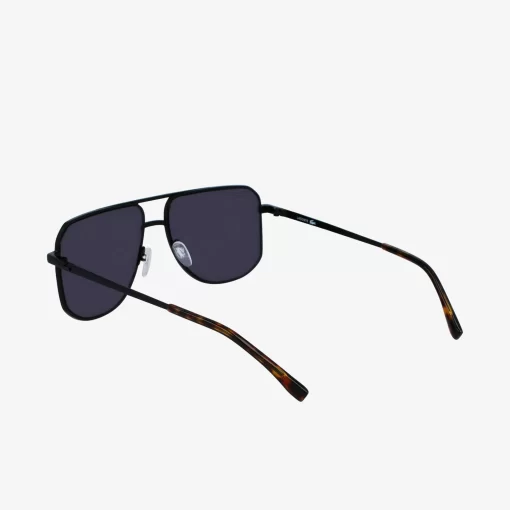 Lacoste Sonnenbrillen>Unisex Signature 101 Sonnenbrille Aus Metall Matte Black 002