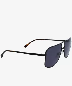 Lacoste Sonnenbrillen>Unisex Signature 101 Sonnenbrille Aus Metall Matte Black 002