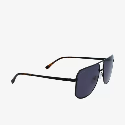 Lacoste Sonnenbrillen>Unisex Signature 101 Sonnenbrille Aus Metall Matte Black 002