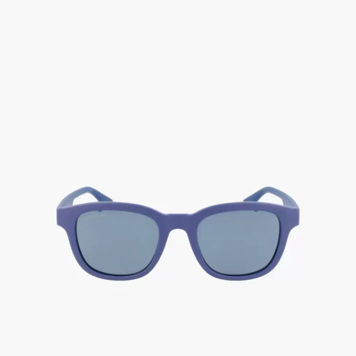 Lacoste Sonnenbrillen>Unisex Sonnenbrille Mit Eckigem Kunststoffrahmen Matte Blue 401