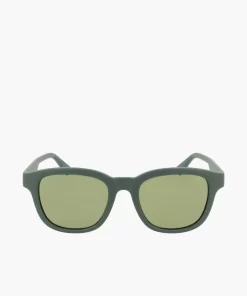 Lacoste Sonnenbrillen>Unisex Sonnenbrille Mit Eckigem Kunststoffrahmen Matte Green 301