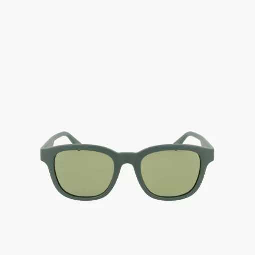 Lacoste Sonnenbrillen>Unisex Sonnenbrille Mit Eckigem Kunststoffrahmen Matte Green 301