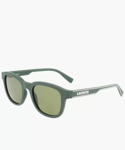 Lacoste Sonnenbrillen>Unisex Sonnenbrille Mit Eckigem Kunststoffrahmen Matte Green 301