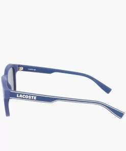 Lacoste Sonnenbrillen>Unisex Sonnenbrille Mit Eckigem Kunststoffrahmen Matte Blue 401