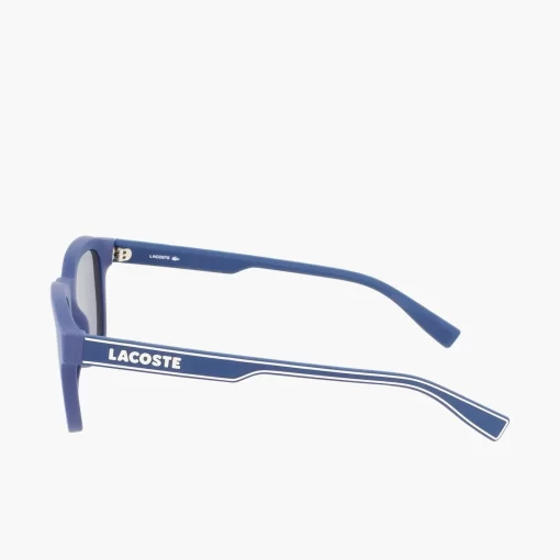 Lacoste Sonnenbrillen>Unisex Sonnenbrille Mit Eckigem Kunststoffrahmen Matte Blue 401